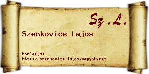 Szenkovics Lajos névjegykártya